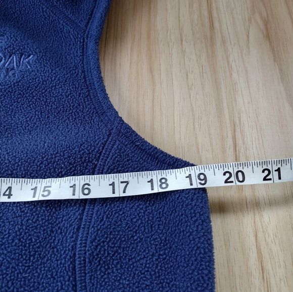 Patagonia Womens Vest Large Synchilla Blue Fleece 2 Pocket Full Zip 25905 LOGO - Picture 6 of 10